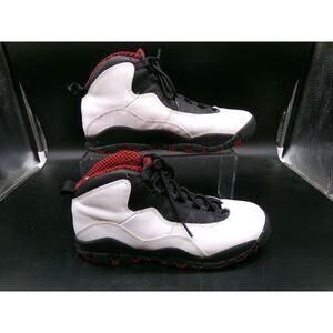 Air Jordan 10 Retro Chicago Youth Size 6.5Y (310806-100) White/Black/Red GUC